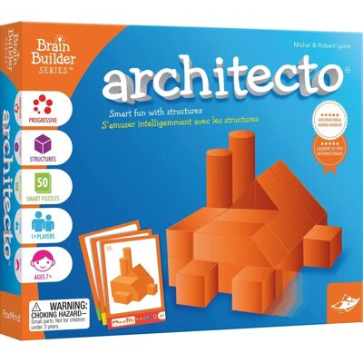 FoxMind Architecto - Rompecabezas de construcción 3D - Naranja - Juego educativo FoxMind Architecto - Rompecabezas de construcción 3D - Naranja - Juego educativo