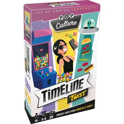Asmodee Timeline Twist Pop Culture - Bleu - Jeu coopératif - 8+ Asmodee Timeline Twist Pop Culture - Bleu - Jeu coopératif - 8+