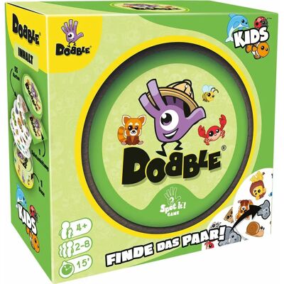 Zygomatic Dobble Kids - Gra reakcyjna - 55 kart zwierząt - od 4 lat Zygomatic Dobble Kids - Gra reakcyjna - 55 kart zwierząt - od 4 lat