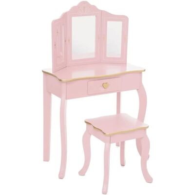 Atmosphera Kinder Pinke Schminktisch & Hocker - 59,5x29x98,5 cm Atmosphera Kinder Pinke Schminktisch & Hocker - 59,5x29x98,5 cm