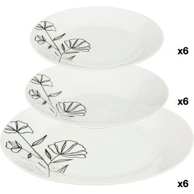 Altri Brand Ensemble de Vaisselle en Porcelaine Blanche - Publicité Altri Brand Ensemble de Vaisselle en Porcelaine Blanche - Publicité