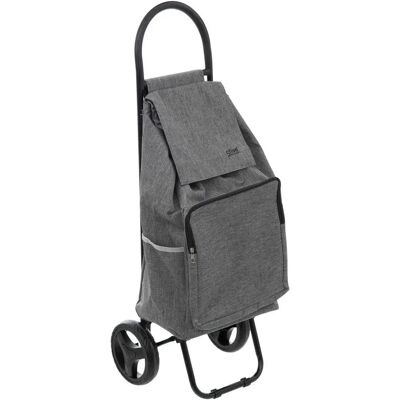 Five Nomade Graues Metall Einkaufskorb - Leicht, Stabil, 34x30x95cm Five Nomade Graues Metall Einkaufskorb - Leicht, Stabil, 34x30x95cm