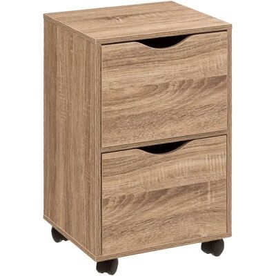 5five Aufbewahrungsturm - Naturholz - 2 Schubladen - 56cm 5five Aufbewahrungsturm - Naturholz - 2 Schubladen - 56cm