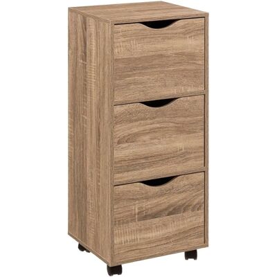 BEAU von Bo 5Five 3-Schubladen Rollcontainer - Natürlich Holzeffekt BEAU von Bo 5Five 3-Schubladen Rollcontainer - Natürlich Holzeffekt