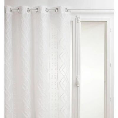 Atmosphera Sama Voilage Jacquard Blanc - Voilage - Publicité Atmosphera Sama Voilage Jacquard Blanc - Voilage - Publicité
