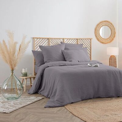 Housse de couette en lin Atmosphera 185296O - Nature, 240x260 cm - Publicité Housse de couette en lin Atmosphera 185296O - Nature, 240x260 cm - Publicité