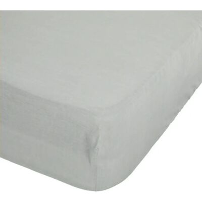 Drap-housse Atmosphera - Vert Céladon - Lin Naturel - 160x200cm - Publicité Drap-housse Atmosphera - Vert Céladon - Lin Naturel - 160x200cm - Publicité
