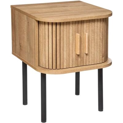 Atmosphera Colva Nachttisch - Vintage, Großer Stauraum, MDF, Stahlfüße Atmosphera Colva Nachttisch - Vintage, Großer Stauraum, MDF, Stahlfüße