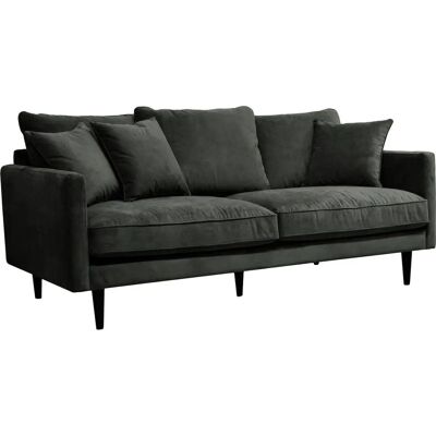 Homemaison Atmosphera - 3-Sitzer-Sofa Candice Khaki Grün - Samtbezug Homemaison Atmosphera - 3-Sitzer-Sofa Candice Khaki Grün - Samtbezug