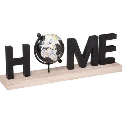 Atmosphera - Globus Wort Schwarz MDF Dekor - 36cm - Dekorative Statue Atmosphera - Globus Wort Schwarz MDF Dekor - 36cm - Dekorative Statue