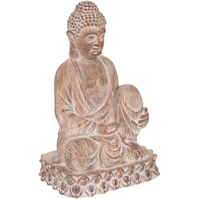 Bouddha Effet Bois Atmosphera - Statue 67cm - Décor Jardin - Publicité Bouddha Effet Bois Atmosphera - Statue 67cm - Décor Jardin - Publicité