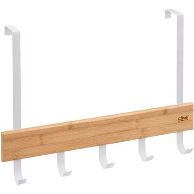 Markenloser Bambus Türhaken 5 Haken - Bad Organizer Markenloser Bambus Türhaken 5 Haken - Bad Organizer
