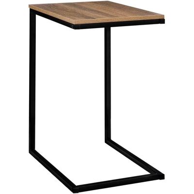 Table d'appoint noire en métal et bois compact 66,5x35x45cm Table d'appoint noire en métal et bois compact 66,5x35x45cm