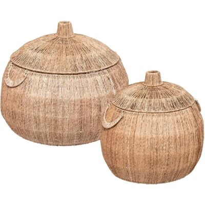 Atmosphera Paniers ronds en jute beige - Rangement - Publicité Atmosphera Paniers ronds en jute beige - Rangement - Publicité