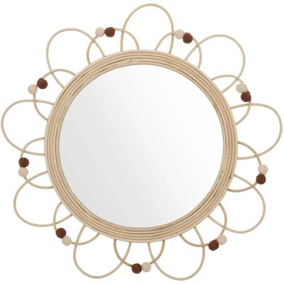Lustro ścienne Atmosphera 38cm - Dekoracja boho Rattan Lustro ścienne Atmosphera 38cm - Dekoracja boho Rattan