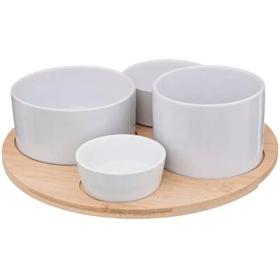 Set da Servizio in Bambù SG SECRET DE GOURMET - 5 Pezzi - Bianco Set da Servizio in Bambù SG SECRET DE GOURMET - 5 Pezzi - Bianco
