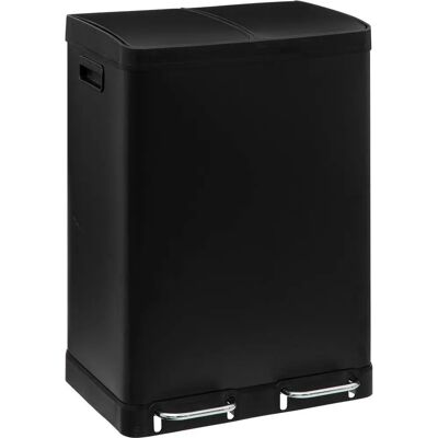 5FIVE Schwarzes Pedal-Mülltrennsystem - 2x30L Doppelbehälter 5FIVE Schwarzes Pedal-Mülltrennsystem - 2x30L Doppelbehälter