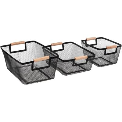 Cesti di stoccaggio 5FIVE - Nero - Acciaio - Moderno - 36cm Cesti di stoccaggio 5FIVE - Nero - Acciaio - Moderno - 36cm