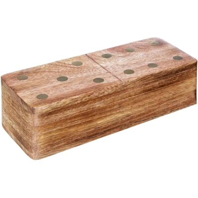 Domino en bois de manguier Atmosphera - Décoration rustique - 16cm - Publicité Domino en bois de manguier Atmosphera - Décoration rustique - 16cm - Publicité