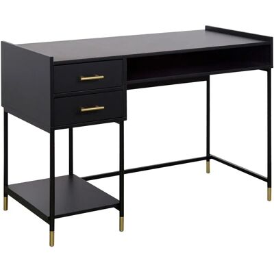 Scrivania Tedy di Atmosphera - MDF nero, 2 cassetti, 110cm Scrivania Tedy di Atmosphera - MDF nero, 2 cassetti, 110cm