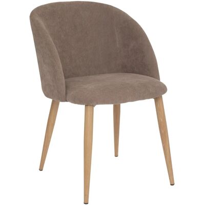 Silla de Terciopelo Taupe Atmosphera - Silla Silla de Terciopelo Taupe Atmosphera - Silla