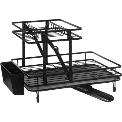 Northix Estante Plegable de Platos de Metal de 2 Niveles Northix Estante Plegable de Platos de Metal de 2 Niveles