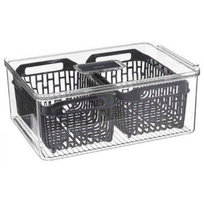 5Five - Kühlschrank-Organizer-Box - Grau - Kühlschrank-Organizer 5Five - Kühlschrank-Organizer-Box - Grau - Kühlschrank-Organizer