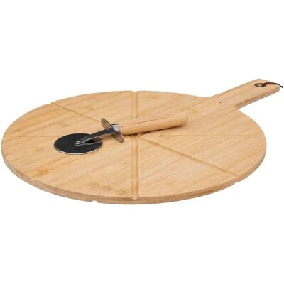 Northix Pizza Cutters Set - Bamboo 37cm Northix Pizza Cutters Set - Bamboo 37cm
