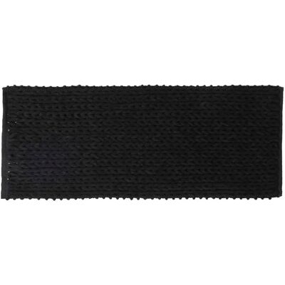 5FIVE Schwarzer Badteppich - 50x120 cm - Rutschfest, Polyester 5FIVE Schwarzer Badteppich - 50x120 cm - Rutschfest, Polyester