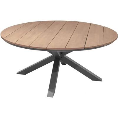 Table de Jardin Ronde Hespéride - Acacia & Graphite - 8 Places - Publicité Table de Jardin Ronde Hespéride - Acacia & Graphite - 8 Places - Publicité