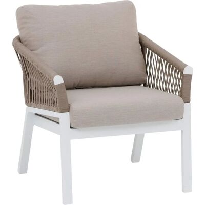 Sillón de jardín Taupe y Blanco Hespéride - Muebles de Jardín Sillón de jardín Taupe y Blanco Hespéride - Muebles de Jardín