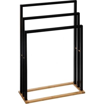 Northix Soporte para Toallas de Bambú Negro - Soporte de toallas Northix Soporte para Toallas de Bambú Negro - Soporte de toallas