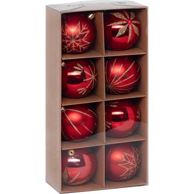 Décoration de Noël Colorama - Lot de 8 Boules en Plastique Recyclé - 8cm - Publicité Décoration de Noël Colorama - Lot de 8 Boules en Plastique Recyclé - 8cm - Publicité