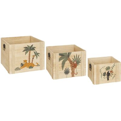 Cajas de almacenamiento Atmosphera 193931 - Juego Jungle para niños Cajas de almacenamiento Atmosphera 193931 - Juego Jungle para niños