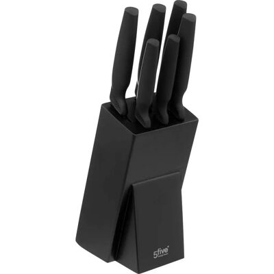 Juego de cuchillos Northix con 6 cuchillos - Soporte para cuchillos de pino Juego de cuchillos Northix con 6 cuchillos - Soporte para cuchillos de pino