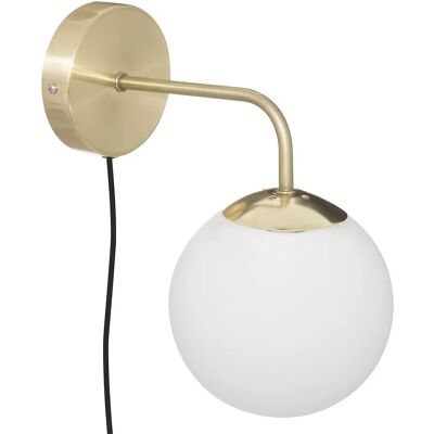 Atmosphera Dris Wandlampe - Modern, Sablé Glas, Messing-Finish - Wandleuchte Atmosphera Dris Wandlampe - Modern, Sablé Glas, Messing-Finish - Wandleuchte