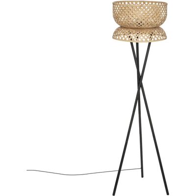 Atmosphera Stehlampe Tripod Bambus Schwarz - Bodenbeleuchtung Atmosphera Stehlampe Tripod Bambus Schwarz - Bodenbeleuchtung