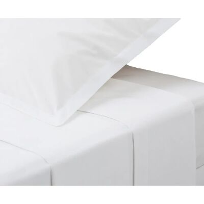 Drap plat en percale de coton Atmosphera - Taille double - Publicité Drap plat en percale de coton Atmosphera - Taille double - Publicité