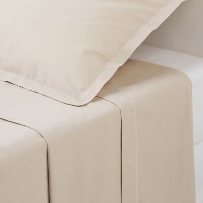 Atmosphera 194361D Drap plat - beige - 240x290 cm - Publicité Atmosphera 194361D Drap plat - beige - 240x290 cm - Publicité