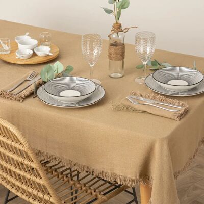 Atmosphera Nappe - Beige - 250x150 cm - Publicité Atmosphera Nappe - Beige - 250x150 cm - Publicité