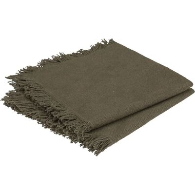 Atmosphera 194372K Lot de Serviettes en Coton Khaki - Publicité Atmosphera 194372K Lot de Serviettes en Coton Khaki - Publicité