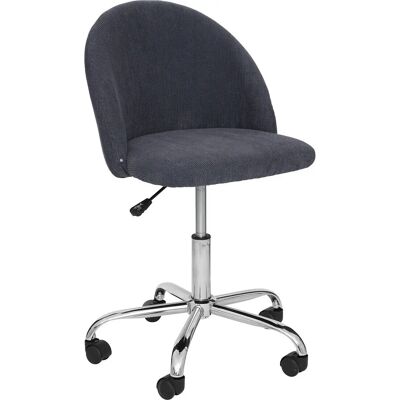 Chaise de bureau Atmosphera Modèle 194612C - Velours Gris - Réglable - Publicité Chaise de bureau Atmosphera Modèle 194612C - Velours Gris - Réglable - Publicité