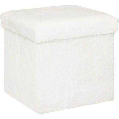 Atmosphera Ezzio Weiß Faltbarer Pouf - Ottoman Atmosphera Ezzio Weiß Faltbarer Pouf - Ottoman