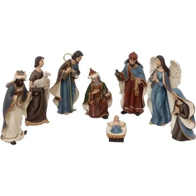 Feeric Lights & Christmas - Juego de 8 figuras de pesebre en resina - Multicolor Feeric Lights & Christmas - Juego de 8 figuras de pesebre en resina - Multicolor