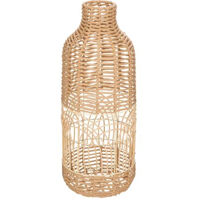 Atmosphera Vase Lourmarin - Beiget, Blau, Schwarz, 55cm - Dekorativer Rattankrug Atmosphera Vase Lourmarin - Beiget, Blau, Schwarz, 55cm - Dekorativer Rattankrug