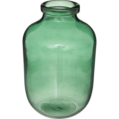 Vase en verre vert Atmosphera 193746 - Décor vintage - Publicité Vase en verre vert Atmosphera 193746 - Décor vintage - Publicité