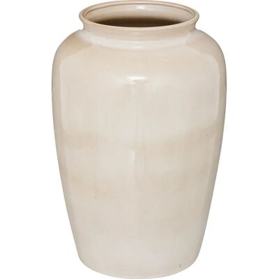 Atmosphera Beiger Keramikvase - 29,5cm - Elegante Wohn-Deko Atmosphera Beiger Keramikvase - 29,5cm - Elegante Wohn-Deko