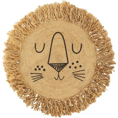 Tapis enfant Atmosphera Lion en jute - 90cm - Décor ludique - Publicité Tapis enfant Atmosphera Lion en jute - 90cm - Décor ludique - Publicité