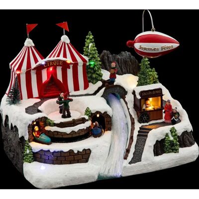 Feeric Lights & Christmas - Zeppelin musical y animado de Navidad con 12 LED Feeric Lights & Christmas - Zeppelin musical y animado de Navidad con 12 LED