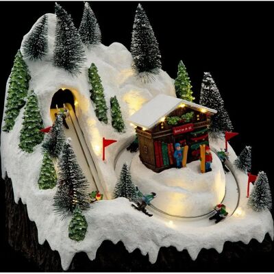FÉÉRIC LIGHTS AND CHRISTMAS - Village de Noël avec 19 LED, animé, multicolore - Publicité FÉÉRIC LIGHTS AND CHRISTMAS - Village de Noël avec 19 LED, animé, multicolore - Publicité
